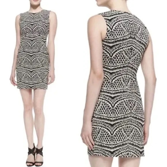 New without tag- Diane von Furstenberg Pentra Texture Seamless Dress Blk - Picture 9 of 9